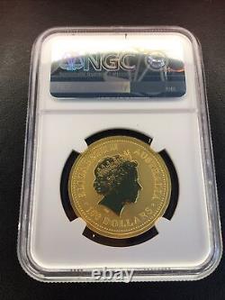 2001 Australia Gold $100 Year Of The Snake Ngc Ms68 1 Oz. 9999 Fine Gold Coin