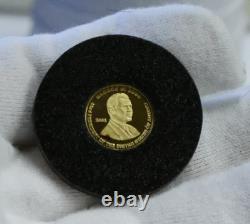 2001 Bush Gold Proof Coin 1/10 oz. 999 Fine with COA Washington Mint