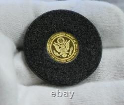 2001 Bush Gold Proof Coin 1/10 oz. 999 Fine with COA Washington Mint