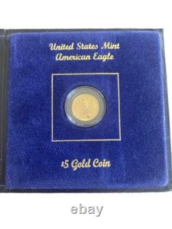 2001 US. $5 American Gold Eagle Coin BU, 1/10 oz. Fine