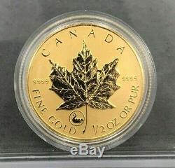 2001 Viking Privy 1/2oz 9999 Fine Gold Canada Maple Leaf Gold Coin LOW MINTAGE