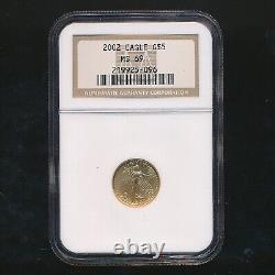 2002 American Eagle 1/10oz Fine Gold $5 Coin Ngc Ms69 Ships Free