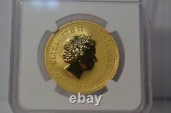 2002 Australia G$100 Year Of The Horse Ngc Ms70, 1 Oz. 9999 Fine Gold Coin