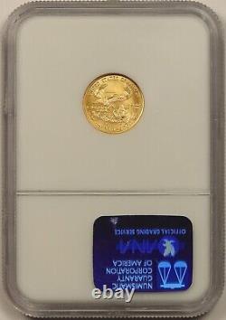 2002 Gold Eagle $5 NGC MS 69 (Tenth-Ounce) 1/10 oz Fine Gold