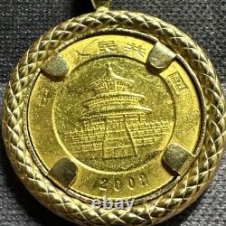 2002 Panda 1/20 Oz Fine Gold 999.9 Coin And 14K Yellow Gold Pendant 2002 Panda 1/20 Oz Fine Gold 999.9 Coin And 14K Yellow Gold Pendant