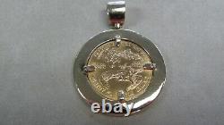 2004 $25 Fine Gold 1/2 Oz American Eagle Coin In A 14k Diamond Bezel Pendant