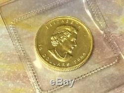 2004 Canadian Gold Maple Leaf $10 Coin. 9999 Fine BU (Sealed) 1/4 oz bullion