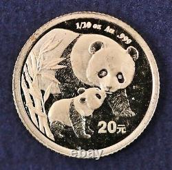 2004 China 20 Yuan Panda 1/20 oz. 999 Fine Gold Coin