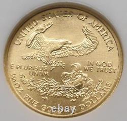 2004 NGC MS 70 1/10th Ounce Fine Gold $5 American Eagle Coin, Gold Bullion