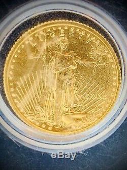 2004 United States Eagle Liberty 5 Dollar Gold Coin 1/10oz. Fine Gold