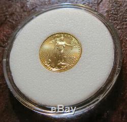 2005 American Gold Eagle 1/10 oz $5 BU Fine Gold