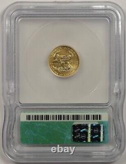 2005 Gold Eagle $5 ICG MS 70 (Tenth-Ounce) 1/10 oz Fine Gold