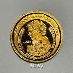 2005 Kingdom of Bhutan 1/10th oz. 9999 Fine Gold Coin, Ayrton Senna, 300 Ngultrum