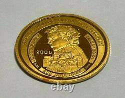 2005 Kingdom of Bhutan 1/10th oz. 9999 Fine Gold Coin, Ayrton Senna, 300 Ngultrum