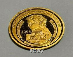 2005 Kingdom of Bhutan 1/10th oz. 9999 Fine Gold Coin, Ayrton Senna, 300 Ngultrum