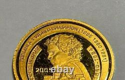 2005 Kingdom of Bhutan 1/10th oz. 9999 Fine Gold Coin, Ayrton Senna, 300 Ngultrum