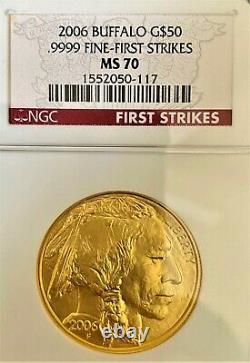 2006 $50 American Gold Buffalo 1oz. 9999 Fine Gold NGC MS69 First Strike