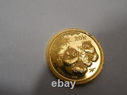 2006 China Panda 1/20 oz 20 Yuan Gold Coin 1/20 oz. 999 Fine Gold