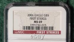 2006 NGC MS69 First Strike 1/10th Ounce Fine Gold $5 American Eagle Coin