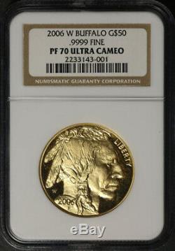2006-W Buffalo Gold $50.9999 Fine NGC PF70 Ultra Cameo Brown Label STOCK