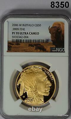 2006 W Buffalo Gold Coin. 9999 Fine 1oz Ngc Certified Pf70 Ultra Cameo #8350