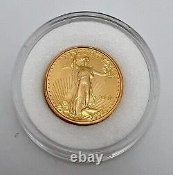 2007 1/10 oz $5 American Gold Eagle (AGE). 999 Fine Gold Bullion BU