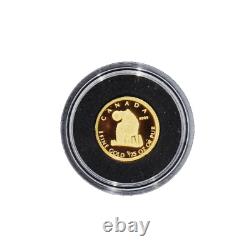 2007 Canada $0.50 Cents THE WOLF 1/25 oz 1.27 Grams Of. 9999 Fine Gold Coin