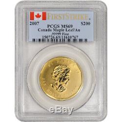 2007 Canada Gold Maple Leaf 1 oz $200.99999 Fine PCGS MS69 First Strike