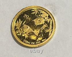 2007 China 5 Yuan 1/20 Troy Oz. 999 Fine Gold Panda Coin