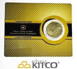 2007 The Royal Canadian Mint 1 oz Fine Gold Maple Coin 99999 In Assay Card