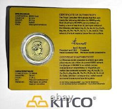 2007 The Royal Canadian Mint 1 oz Fine Gold Maple Coin 99999 In Assay Card