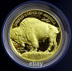 2007 W $50 1 Ounce. 9999 Fine PROOF Gold Buffalo Box/COA