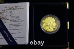 2007 W $50 1 Ounce. 9999 Fine PROOF Gold Buffalo Box/COA