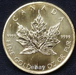 2008 Canadian. 9999 Fine Gold 1 oz Maple Leaf Coin A