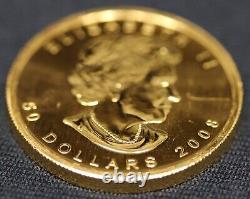 2008 Canadian. 9999 Fine Gold 1 oz Maple Leaf Coin A