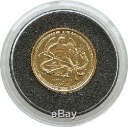 2008 Isle of Man Manx Angel Solid Fine 999.9 Gold 1/20oz Coin