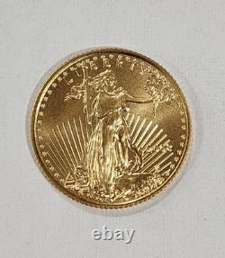 2008 US American Eagle Walking 1/10 Oz. Pure Fine Gold Coin $5 Dollar