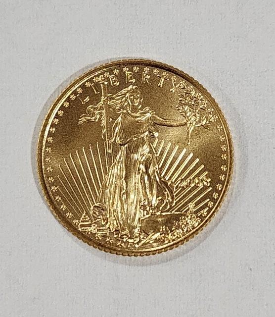 2008 Us American Eagle Walking 1/10 Oz. Pure Fine Gold Coin $5 Dollar