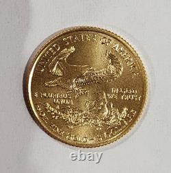 2008 US American Eagle Walking 1/10 Oz. Pure Fine Gold Coin $5 Dollar
