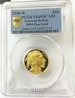 2008-W $10 American Buffalo. 9999 Fine Gold, PCGS PR69 DCAM