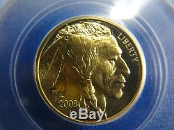 2008-W $25 Gold Buffalo 1/2 oz. 9999 Fine PCGS PR69DCAM