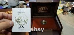 2008-W $5 1/10-oz Proof American Gold Buffalo Coin. 9999 Fine With COA and OGP