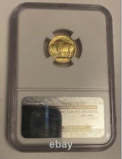 2008 W $5 Buffalo Gold NGC MS70 1/10 oz. 9999 fine 100th Anniversary Label
