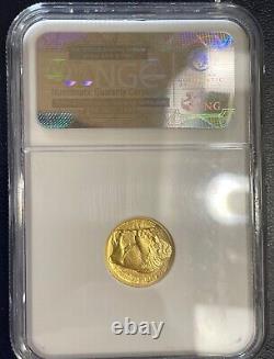 2008 W $5 Buffalo Gold NGC MS70 1/10 oz. 9999 fine First Year of Issue Label