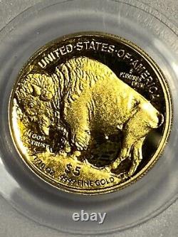 2008 W $5 Gold American Buffalo 1/10 Ounce 0.9999 Fine Gold PCGS PR70DCAM