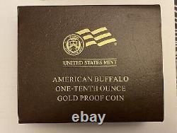 2008-W $5 Gold Buffalo Proof 1/10oz. 9999 Fine Gold with OGP & COA