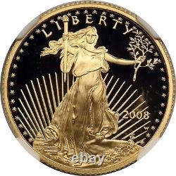 2008-W Gold Eagle $10 Quarter-Ounce NGC PF 70 Ultra Cameo 1/4 oz Fine Gold