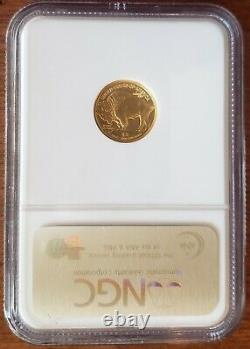 2008 W NCG MS70 $5 GOLD BUFFALO 1/10 Oz. 9999 Fine BURNISHED EARLY RELEASE ER