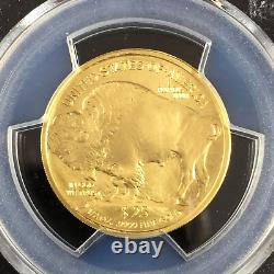 2008-w $25 Burnished Gold Buffalo 1/2 Oz. 9999 Fine Gold Coin Ms70 Pcgs