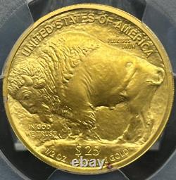 2008-w $25 Burnished Gold Buffalo 1/2 Oz. 9999 Fine Gold Coin Sp69 Pcgs